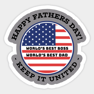 World's Best Boss, World's Best Dad Sticker